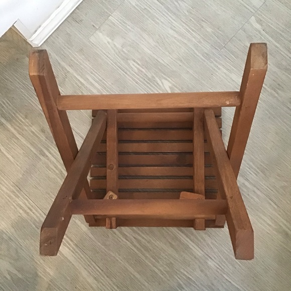 ☀️☀️☀️Solid Acacia Folding Side Table /Stool New! - Picture 3 of 3